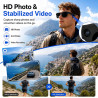 Ai smart glasses lunettes intelligentes avec caméra vidéo appels bleutooth | lunettes connectées ia caméra 8mp vidéo 1080p eis t