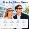 Ai smart glasses lunettes intelligentes avec caméra vidéo appels bleutooth | lunettes connectées ia caméra 8mp vidéo 1080p eis t