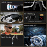 2026 Lunettes Caméra de Sport, Caméra 8 MP, Haut-parleurs Ouverts, Enregistrement Vidéo, Photo, Reconnaissance d'objets IA, Lune