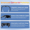 2026 Lunettes Caméra de Sport, Caméra 8 MP, Haut-parleurs Ouverts, Enregistrement Vidéo, Photo, Reconnaissance d'objets IA, Lune