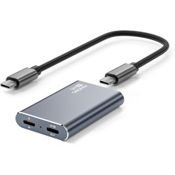 Adaptateur USB C vers AR pour lunettes Xreal/Viture/RayNeo AR pendant la charge pour Steam Deck, ROG Ally, Switch 2, DJI RC 2, i