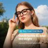 Lunettes AI Smart Camera - Vidéo HD 1080p, Photo, Traduction vocale, avec Verres de Protection Solaire/lumière Bleue interchange
