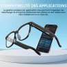 Lunettes AI Smart Camera - Vidéo HD 1080p, Photo, Traduction vocale, avec Verres de Protection Solaire/lumière Bleue interchange