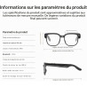 Lunettes AI Smart Camera - Vidéo HD 1080p, Photo, Traduction vocale, avec Verres de Protection Solaire/lumière Bleue interchange
