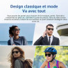 Lunettes smart bleutooth pour homme/femme, oreille ouverte, micro/haut-parleurs, ip65 étanche, appels mains-libres, assistant ta