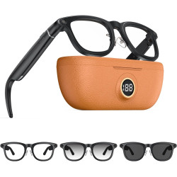2026 Lunettes intelligentes IA avec caméra HD 4K, enregistrement vidéo 1200P, traduction simultanée/identification d’objets GPT,