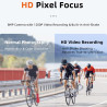 Vbestlife lunettes de cyclisme intelligentes, caméra 4k ai 8mp avec stabilisation eis à commande vocale, lunettes de sport bluet