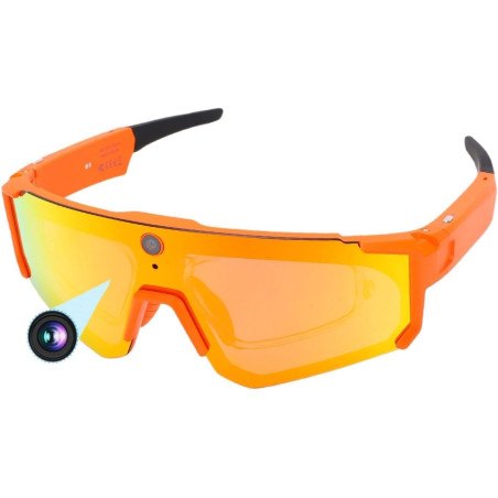 Vbestlife lunettes de cyclisme intelligentes, caméra 4k ai 8mp avec stabilisation eis à commande vocale, lunettes de sport bleut