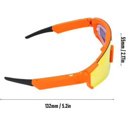 Vbestlife lunettes de cyclisme intelligentes, caméra 4k ai 8mp avec stabilisation eis à commande vocale, lunettes de sport bleut