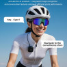 Vbestlife lunettes de cyclisme intelligentes, caméra 4k ai 8mp avec stabilisation eis à commande vocale, lunettes de sport bleut