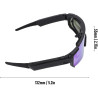 Vbestlife lunettes de cyclisme intelligentes, caméra 4k ai 8mp avec stabilisation eis à commande vocale, lunettes de sport bleut