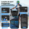 Lunette Connectée de Sport, 32MP Lunette Camera avec Stabilisation EIS pour Vidéo, Photo, Reconnaissance d'objets IA, IP54 Lunet