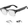 Toobur lunettes connectées ai avec appareil photo 8mp, vidéo hd 1080p anti-flou, traduction en temps réel & assistant vocal, app