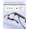 Toobur lunettes connectées ai avec appareil photo 8mp, vidéo hd 1080p anti-flou, traduction en temps réel & assistant vocal, app