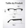 Toobur lunettes connectées ai avec appareil photo 8mp, vidéo hd 1080p anti-flou, traduction en temps réel & assistant vocal, app