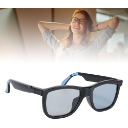 Lunettes intelligentes ai, traduction bleutooth, réduction du bruit, lentilles photochromiques réglables pour une utilisation en