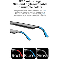 Lunettes intelligentes ai, traduction bluetooth, réduction du bruit, lentilles photochromiques réglables pour une utilisation en