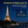 AI Lunettes Connectées Caméra 8MP, avec Stabilisation d'image, Enregistrement Photo/Vidéo/Audio, Traduction Temps Réel, Assistan