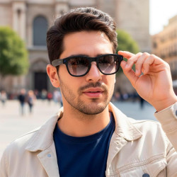 Prixton lunettes intelligentes iris avec caméra full hd 1080p, wi‑fi 6 et bleutooth, assistant ia (chatgpt), traduction en temps