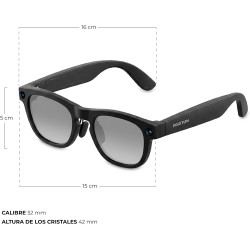 Prixton lunettes intelligentes iris avec caméra full hd 1080p, wi‑fi 6 et bleutooth, assistant ia (chatgpt), traduction en temps