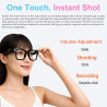 G300 Lunettes AI 8MP 1080P 32GB Traduction HiFi Verres solaires | Traduction Multilingue en Temps Réel, Double Haut-parleurs HIF