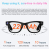 G300 Lunettes AI 8MP 1080P 32GB Traduction HiFi Verres solaires | Traduction Multilingue en Temps Réel, Double Haut-parleurs HIF