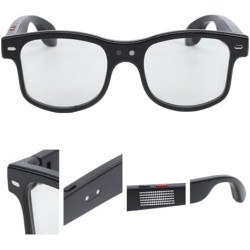 Denash Lunettes Intelligentes AI, Caméra 8MP 1200P, Lunettes de Traduction Vidéo en Temps Réel avec Lentilles de Remplacement po