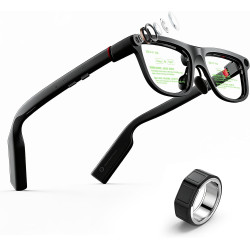 Ai lunettes intelligentes avec affichage et téléprompter,avec une bague intelligente,traduction ai et interprétation simultanée,