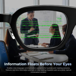 Ai lunettes intelligentes avec affichage et téléprompter,avec une bague intelligente,traduction ai et interprétation simultanée,