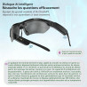 G6 Pro Lunettes AI, 8MP 1080P, Traduction, IP65, HiFi Sport Soleil (Noir)