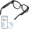 Lunettes Intelligentes AR avec Traduction Vocale en Temps Réel,Téléprompteur À Affichage IA,Plus De 40 Langues en Ligne Et 8 Hor