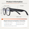 Lunettes Intelligentes AR avec Traduction Vocale en Temps Réel,Téléprompteur À Affichage IA,Plus De 40 Langues en Ligne Et 8 Hor