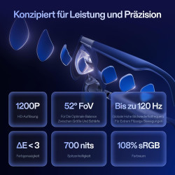 XREAL 1S AR Lunettes Bundle XREAL Hub, pour iPhone 17/16/15, Real 3D, Power und Play Adapter