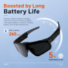 Lunettes connectées 4k ai avec caméra 8mp, lunettes intelligentes bleutooth avec caméra intégrée, commande vocale, stabilisation