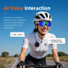 Lunettes connectées 4k ai avec caméra 8mp, lunettes intelligentes bleutooth avec caméra intégrée, commande vocale, stabilisation
