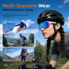 Lunettes connectées 4k ai avec caméra 8mp, lunettes intelligentes bleutooth avec caméra intégrée, commande vocale, stabilisation