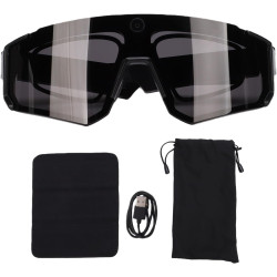 Lunettes connectées 4k ai avec caméra 8mp, lunettes intelligentes bleutooth avec caméra intégrée, commande vocale, stabilisation