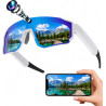 Lunettes connectées 4k ai avec caméra 8mp, lunettes intelligentes bleutooth avec caméra intégrée, commande vocale, stabilisation