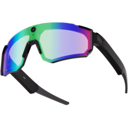 Lunettes connectées 4k ai avec caméra 8mp, lunettes intelligentes bleutooth avec caméra intégrée, commande vocale, stabilisation