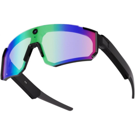 Lunettes connectées 4k ai avec caméra 8mp, lunettes intelligentes bleutooth avec caméra intégrée, commande vocale, stabilisation