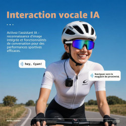 Lunettes connectées 4k ai avec caméra 8mp, lunettes intelligentes bleutooth avec caméra intégrée, commande vocale, stabilisation
