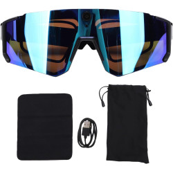 Lunettes connectées 4k ai avec caméra 8mp, lunettes intelligentes bleutooth avec caméra intégrée, commande vocale, stabilisation
