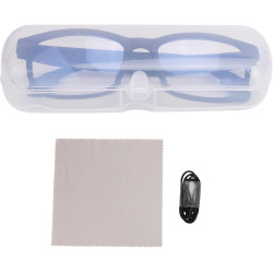 Fabater lunettes intelligentes, lunettes audio bleutooth avec verres anti-lumière bleue et commandes tactiles intelligentes, cha
