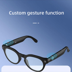 Tosuny Lunettes Intelligentes AI avec Caméra HD 8MP, Enregistrement Photo et Vidéo HD 1200P, Anti-tremblement, Traduction en Tem