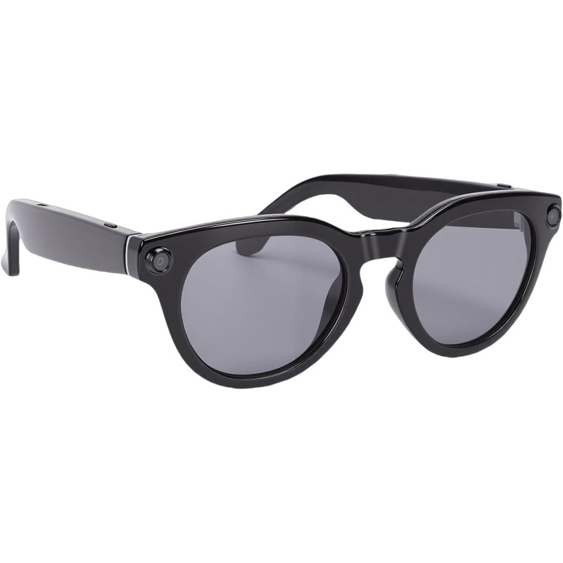 Tosuny Lunettes Intelligentes AI avec Caméra HD 8MP, Enregistrement Photo et Vidéo HD 1200P, Anti-tremblement, Traduction en Tem