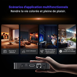 Boitier Android TV 14,4Go+128Go,8K,WiFi 6, BT 5.0, HDMI & USB 2.0/3.0 | Processeur Quad-Core,Mini Clavier Inclus,Idéal pour Ciné
