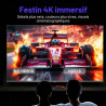 Boitier Android TV 14,4Go+128Go,8K,WiFi 6, BT 5.0, HDMI & USB 2.0/3.0 | Processeur Quad-Core,Mini Clavier Inclus,Idéal pour Ciné