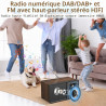 Radio internet wifi dab+ avec bleutooth 5.3 et écran couleur | 30 000 stations, podcasts, usb, aux, réveil et télécommande pour 