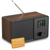 Radio internet wifi dab+ avec bleutooth 5.3 et écran couleur | 30 000 stations, podcasts, usb, aux, réveil et télécommande pour 