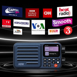 Choyong A8W Récepteur radio Internet intelligent portable WiFi/4G avec FM, carte Micro-SD, toutes les radios du monde, pour la m
